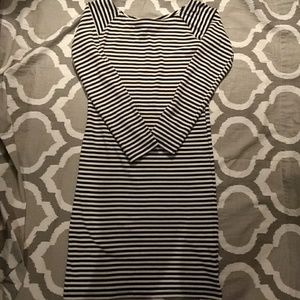 Long sleeve 95% Cotton 5% Spandex midi dress